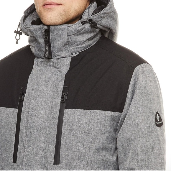 Canadiana Men’s Jacket Parka 2 in 1 Winter Gray Black Outdoor Sz L - Picture 4 of 16